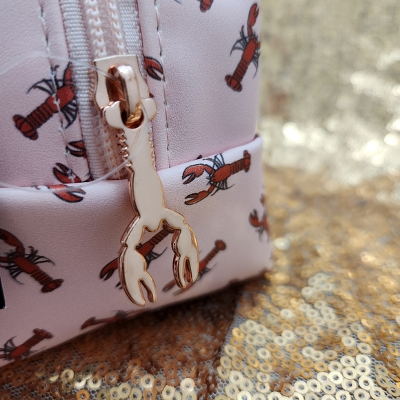 Makeup Revolution Friends Pink Lobster Print Cosmetic Bag - Picture 5 of 7